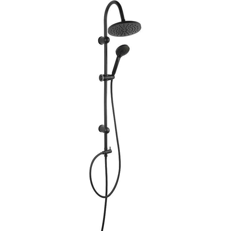 Душевая стойка с верхним душем Ferro Rondo Black NP21-BL — Ferro, Душевые штанги