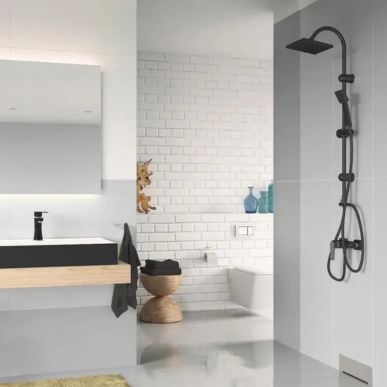 Bara dus cu pălărie duș Ferro Squerto Black NP22-BL — 3