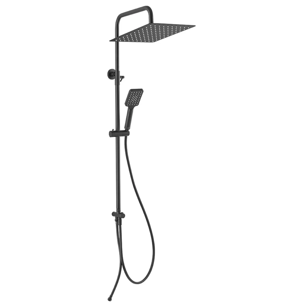 Bara dus cu pălărie duș Ferro Wizard Square Black NP48-BL