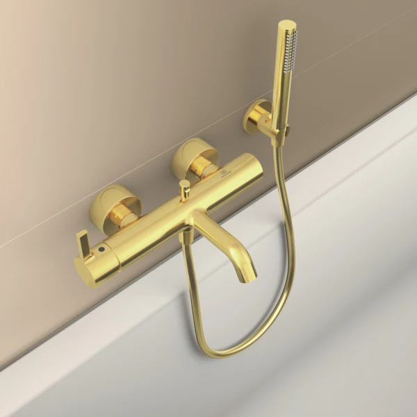 Baterie cada Ideal Standard Atelier Joy Brushed Gold cu set de duș — 2