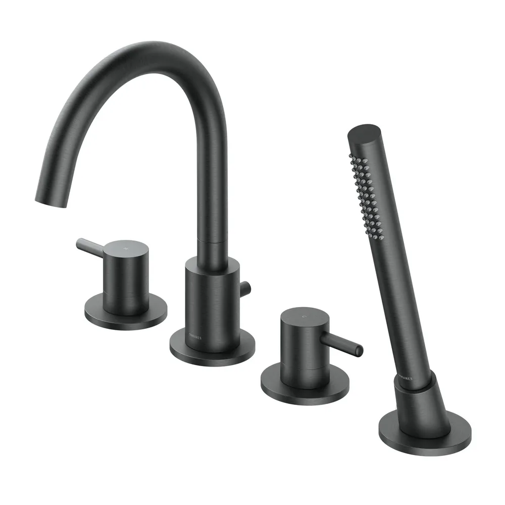 Смеситель на борт ванны Omnires Y Brushed Graphite