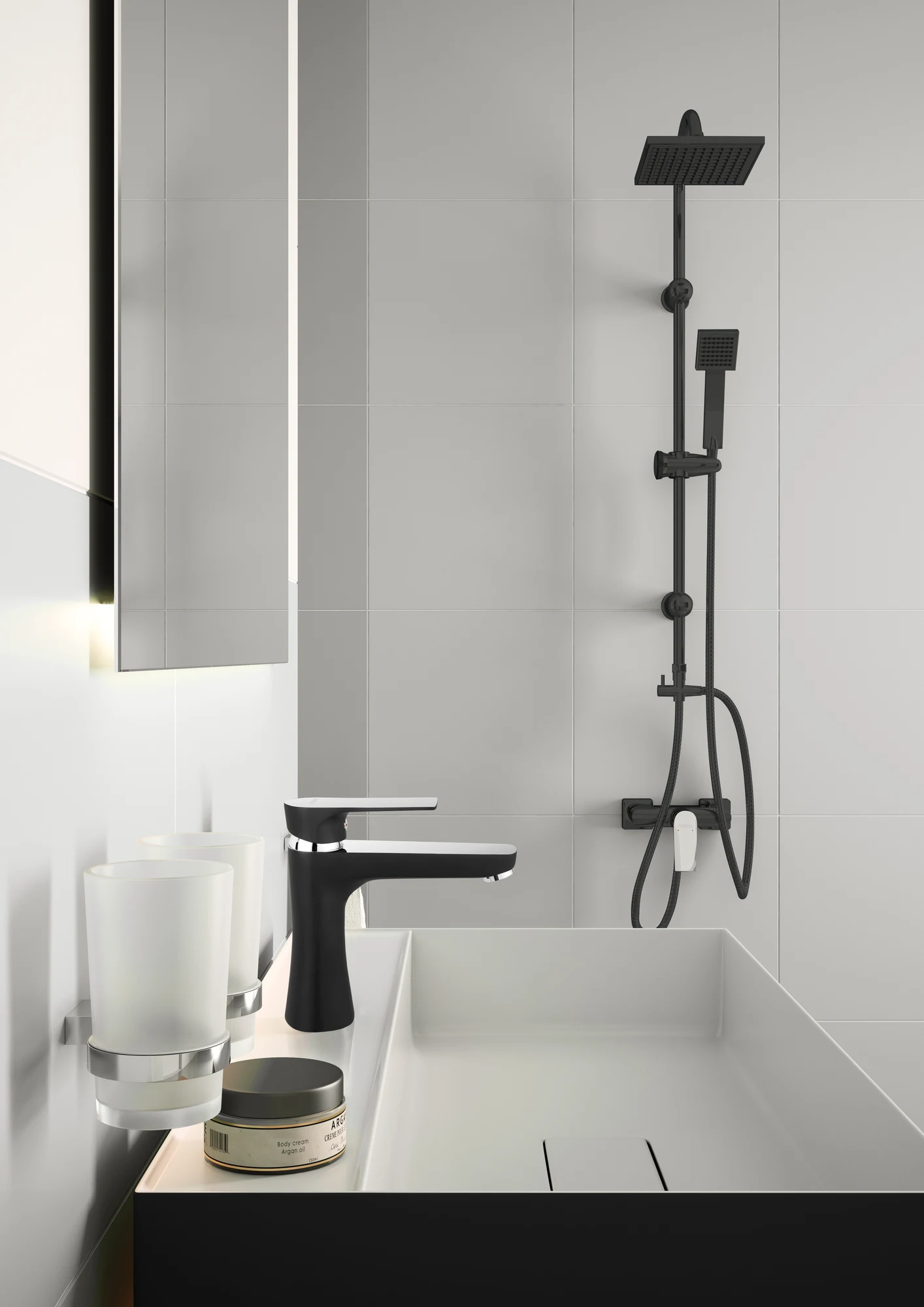 Смеситель для душа Ferro Square Black BAQ7BLC — 2