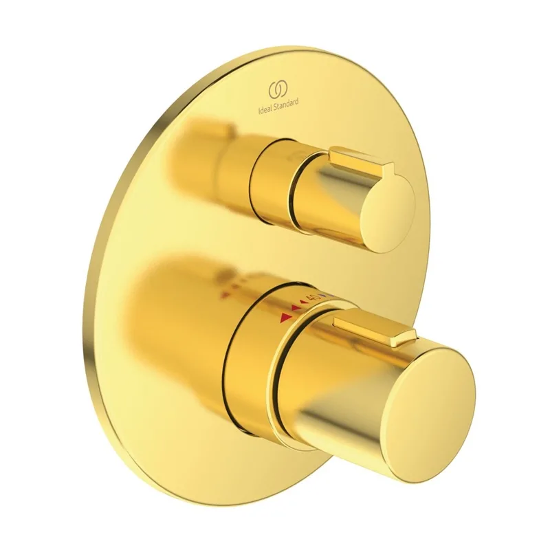 Baterie duș încastrată termostatată 1 cale Ideal Standard Ceratherm T100 Brushed Gold