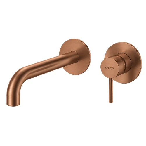 Baterie încastrată lavoar ENZZI Forma Brushed Copper + corp instalare — ENZZI, Baterii pentru lavoar