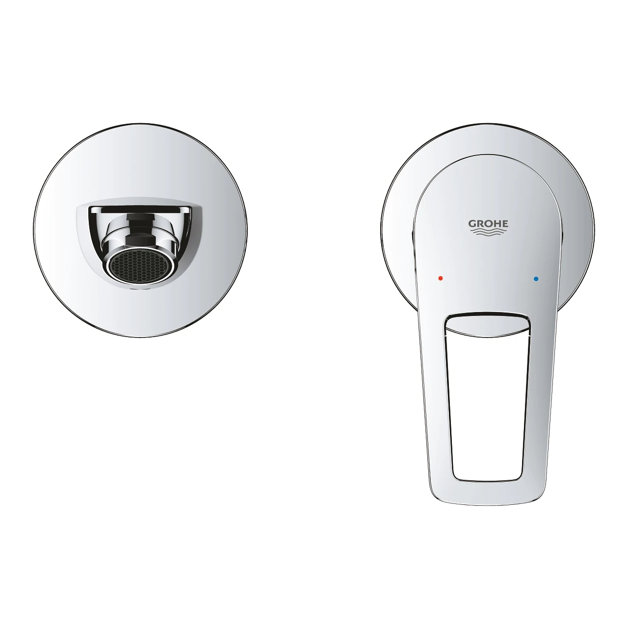 Baterie încastrată lavoar Grohe Bauloop Square + corp instalare — 2