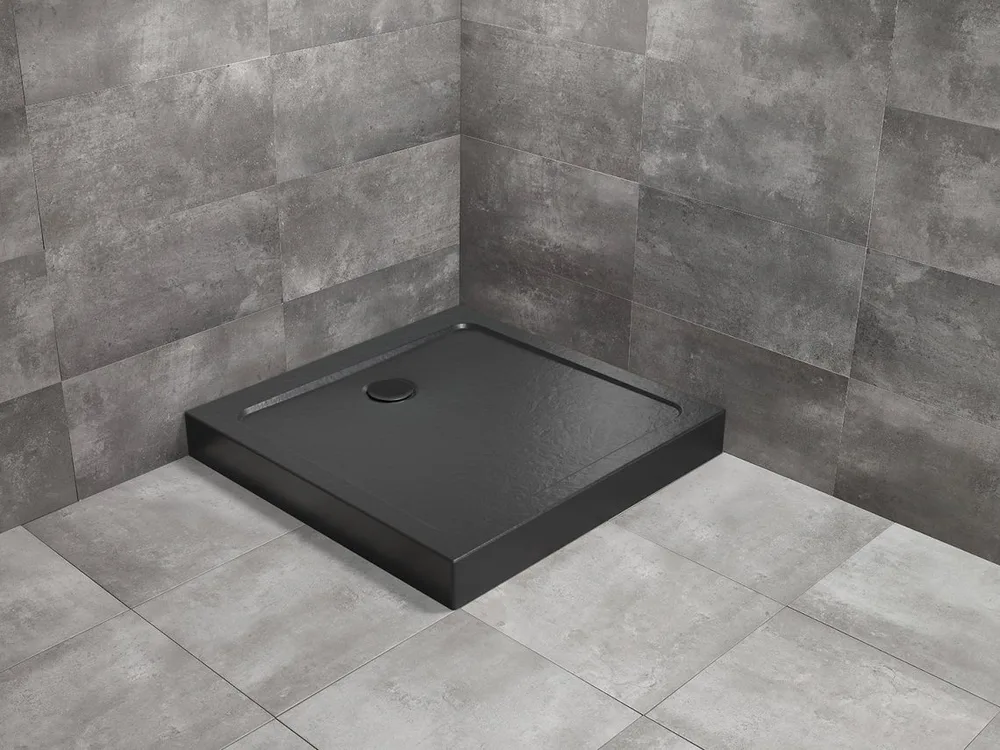Душевой поддон акриловый Radaway Doros C Compact 100x100x11.5 cm Stone Black