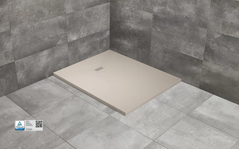 Cadita dus din piatră Radaway Kyntos F 100x90x3 Cashmere