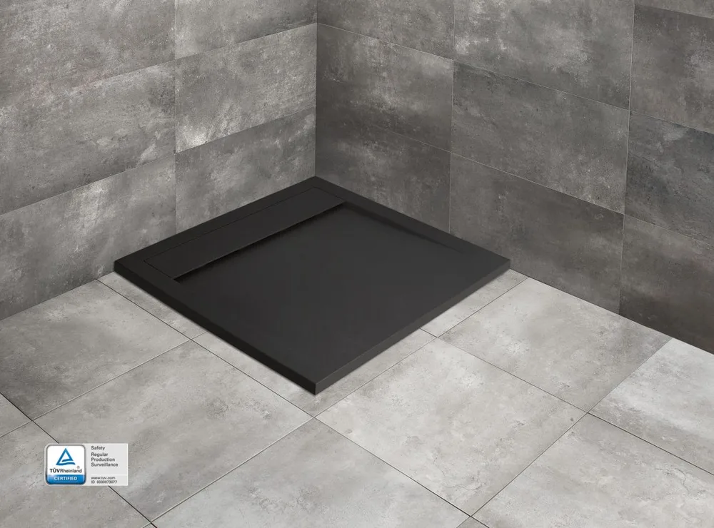 Душевой поддон из искусственного камня Radaway Teos C 90x90x4 cm Black