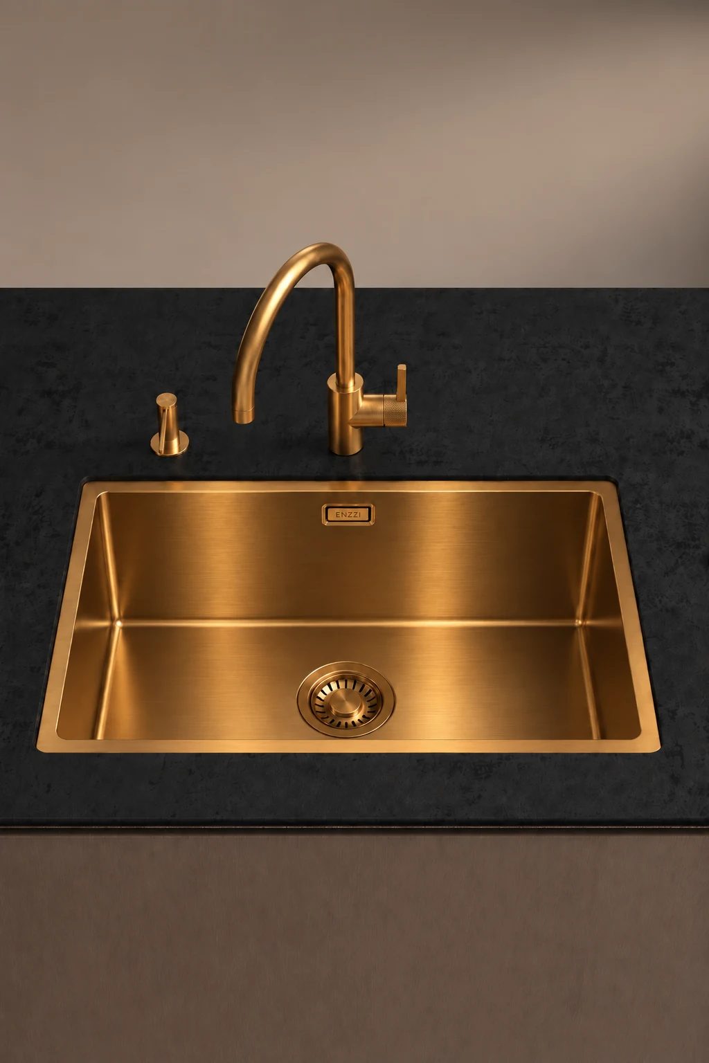 Chiuveta din inox universală Enzzi 55x45 cm Brushed Copper — 2