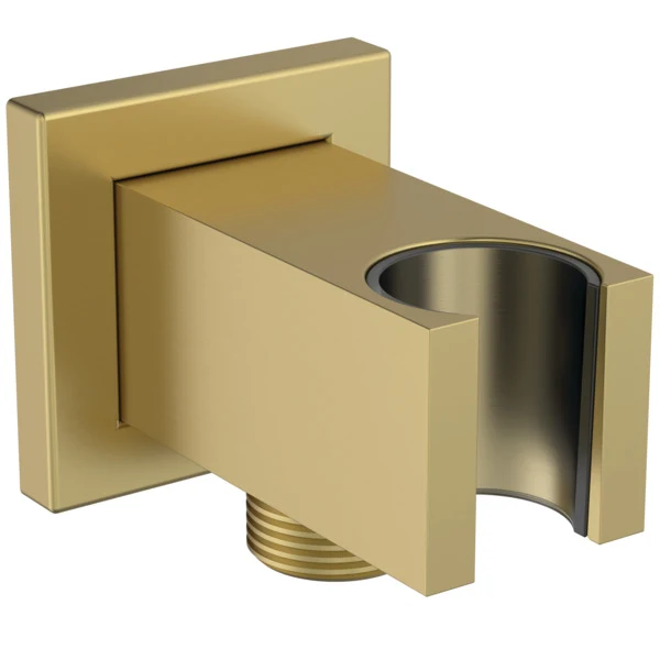 Cot racord de perete 1/2 cu suport para Ideal Standard IdealRain Square Brushed Gold — 1