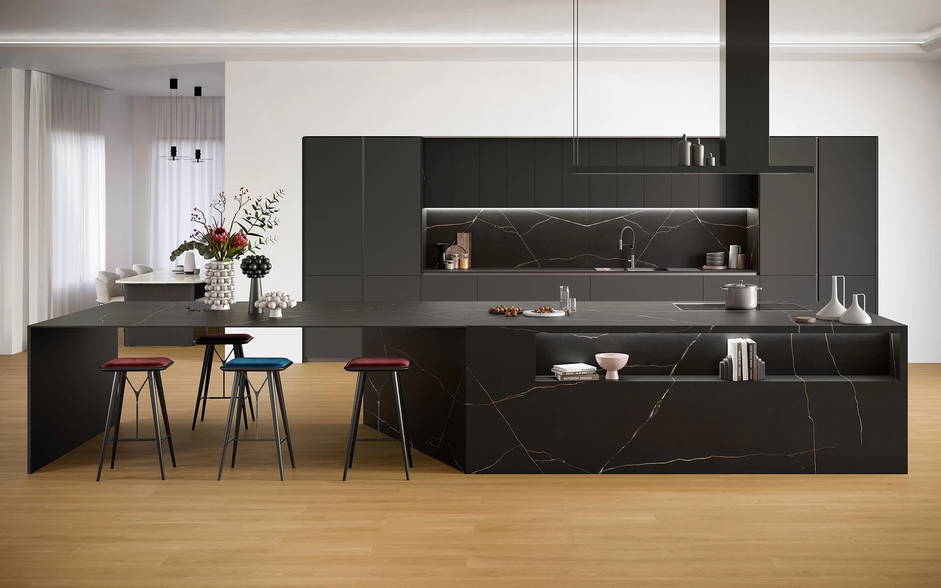 Плитка Atlas Plan Calacatta Black LP 12mm ST 162x324 — 3