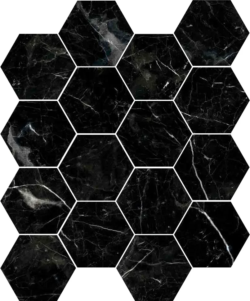 GRESIE RIBESALBES HEX NERO PO 15x17,3