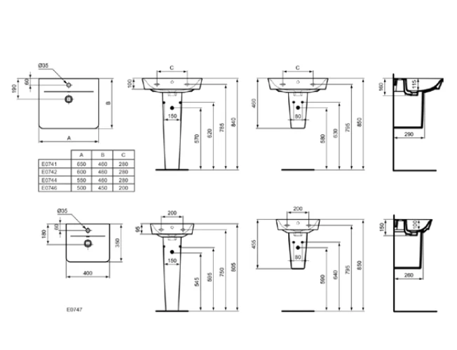 Lavoar Ideal Standard Connect Air Cube 55x46 cm — 5