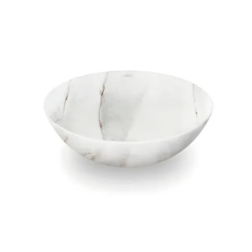 Lavoar pe blat Bathco New Lys Calacatta d.400
