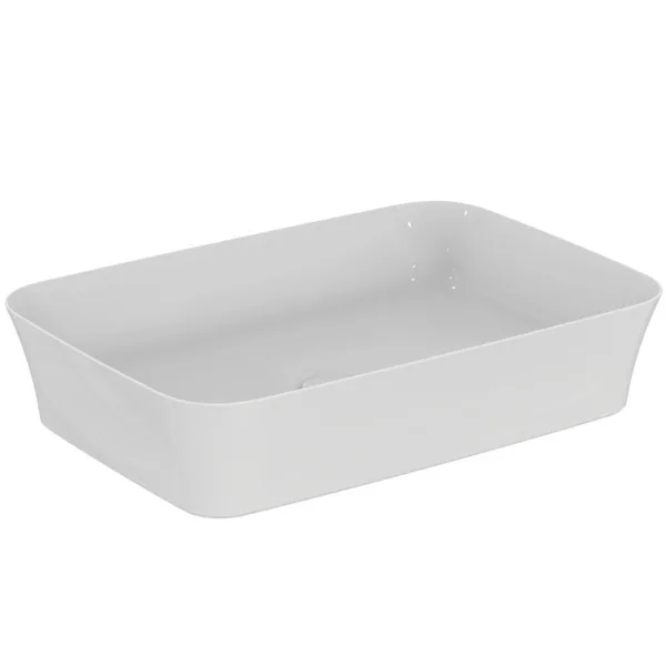 Lavoar pe blat tip bol Ideal Standard Atelier Ipalyss fara preaplin 55x38 cm Alb Lucios
