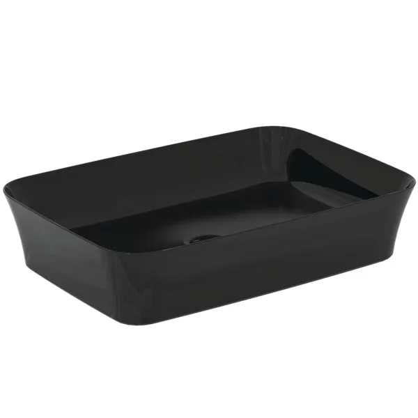 Умывальник на столешнице типа чаши Ideal Standard Atelier Ipalyss без перелива 55x38 cm Черный Глянцевый