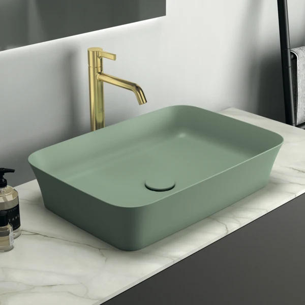 Lavoar pe blat tip bol Ideal Standard Atelier Ipalyss fara preaplin 55x38 cm Salvie — 3