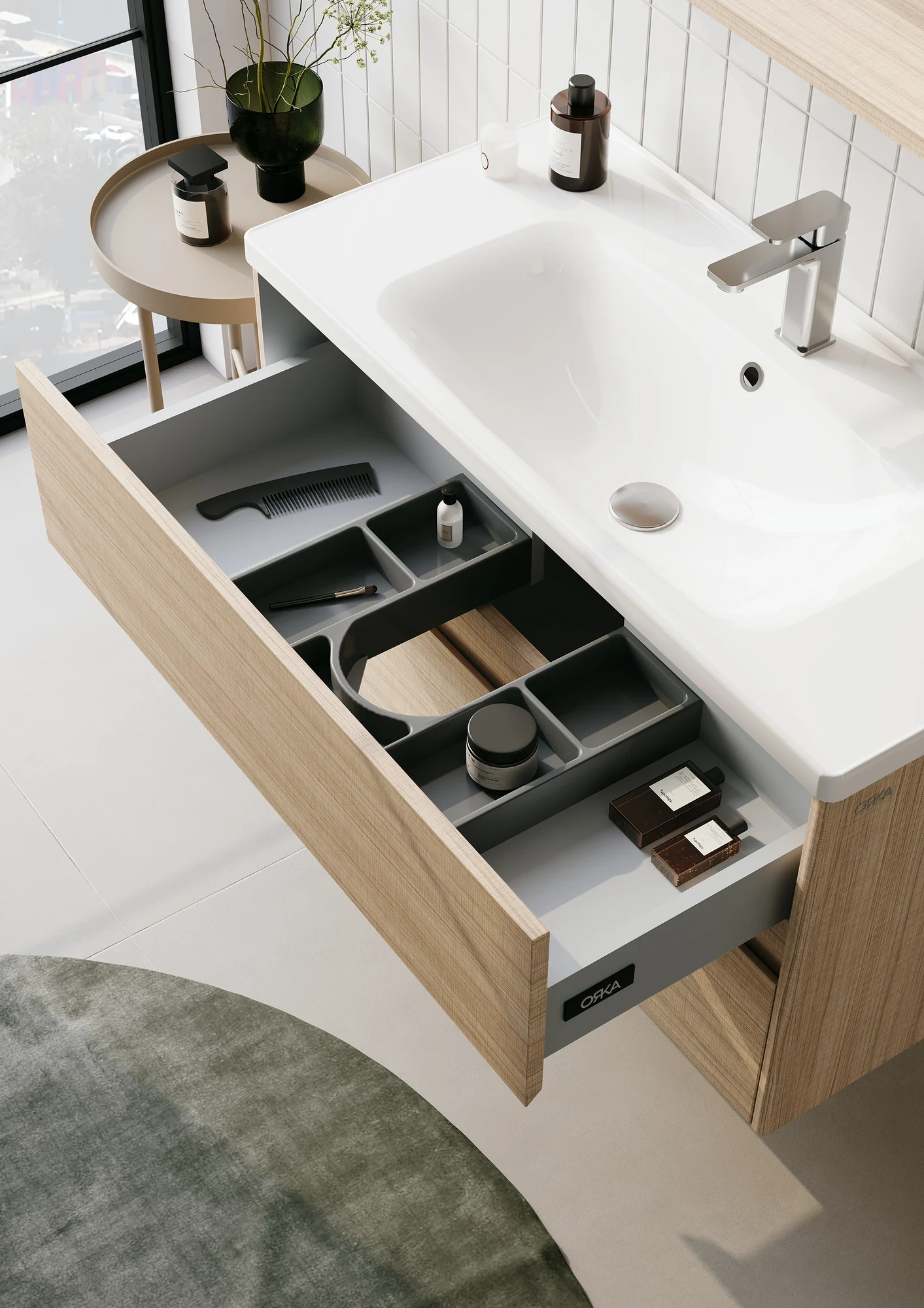 Mobilier de baie Orka Duden Odeon White 100 cm — vedere 2