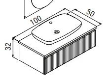 Умывальник с тумбой Orka Lentia Cashmere 100 cm — 2