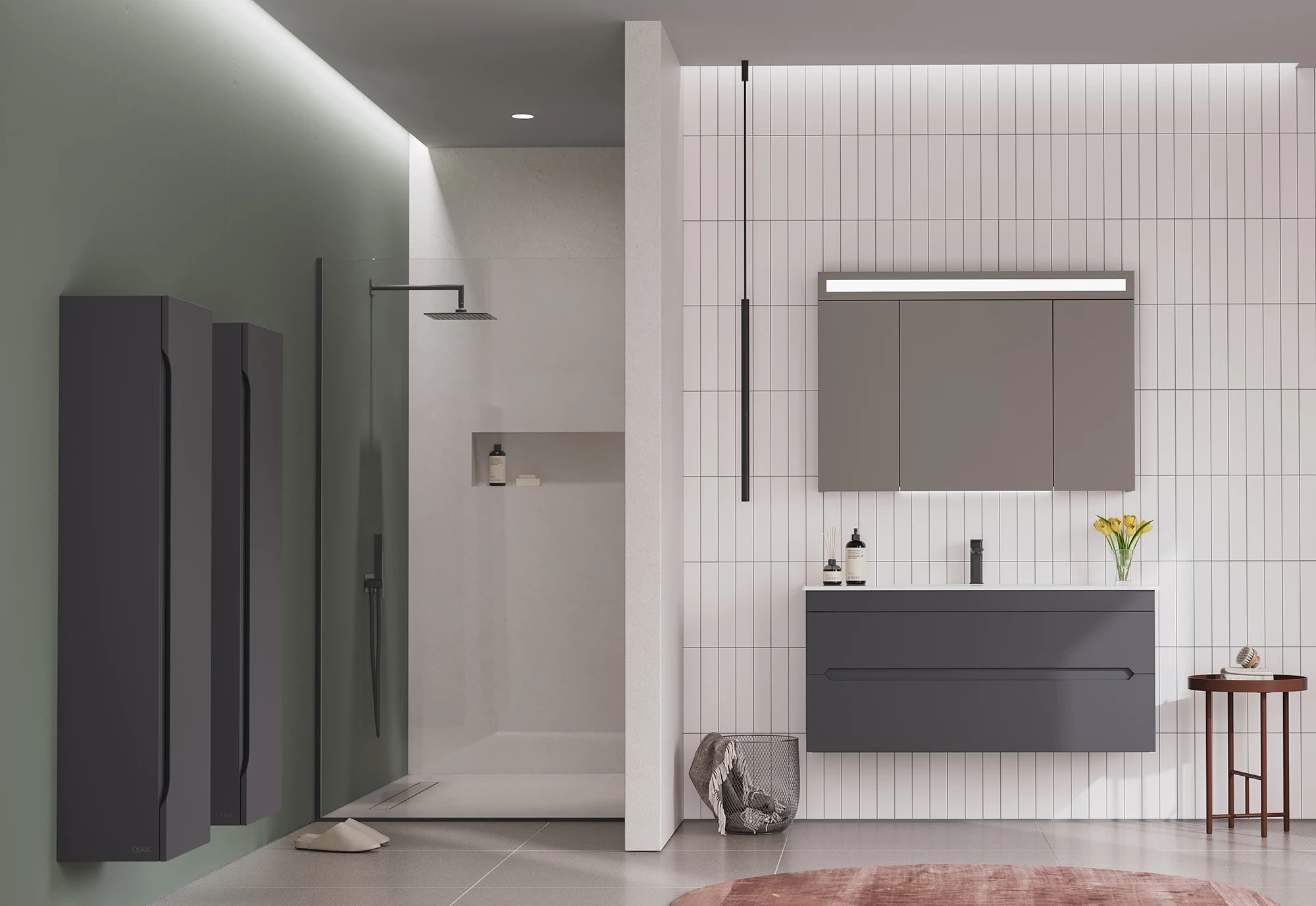 Mobilier de baie Orka Varna Anthracite 121 cm — 1
