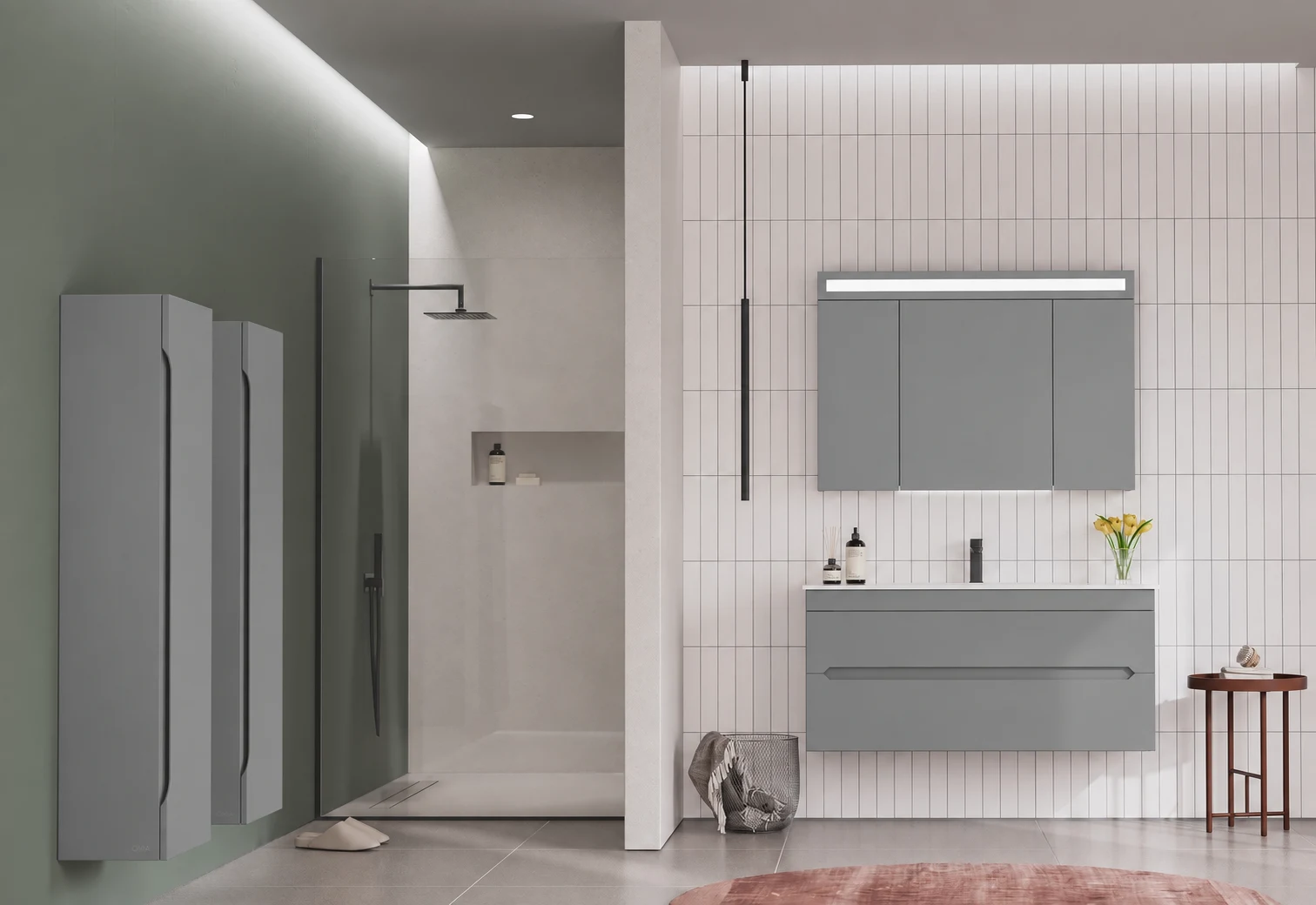 Умывальник с тумбой Orka Varna Grey 121 cm