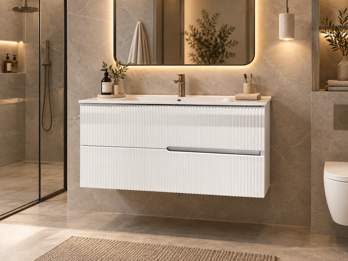 Mobilier de baie Savini Due Eva White 100 cm