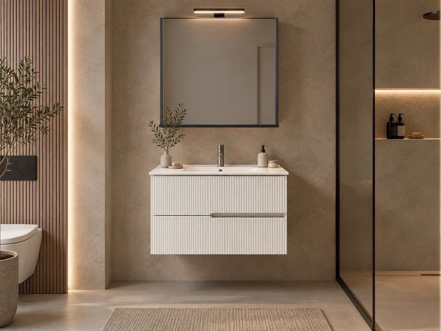 Mobilier de baie Savini Due Eva White 80 cm