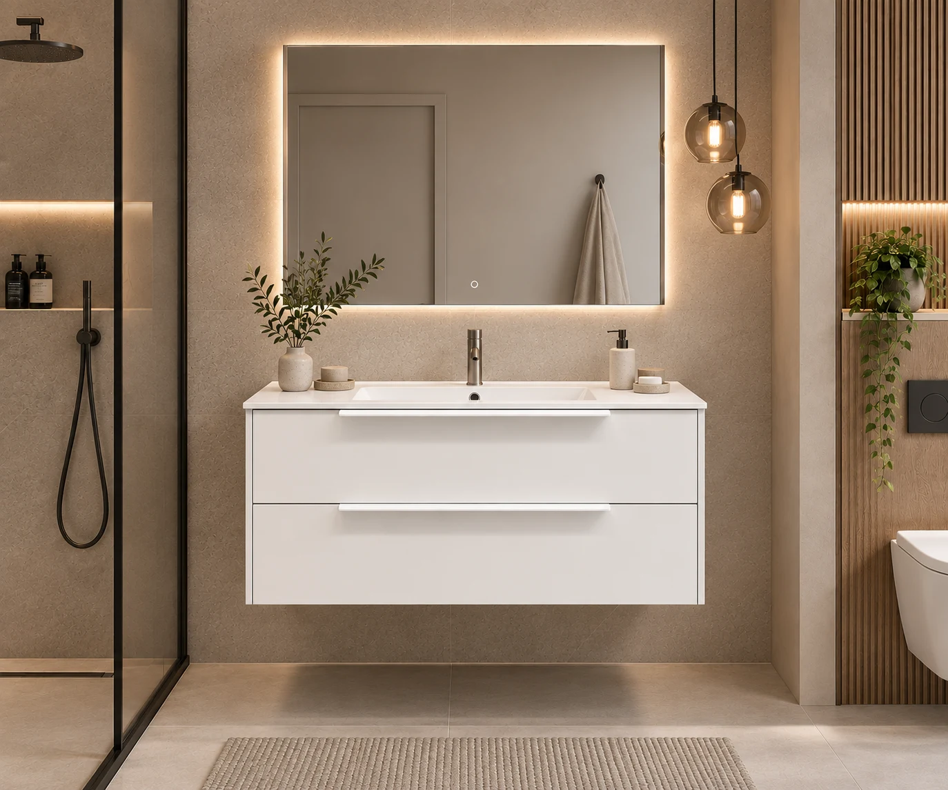 Mobilier de baie Savini Due Iconica White 100 cm