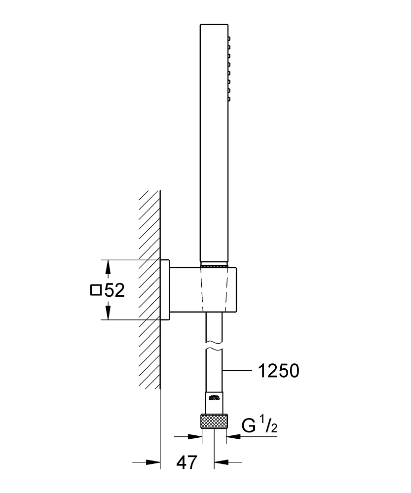 Para duș cu furtun și suport Grohe Euphoria Cube Stick — 2