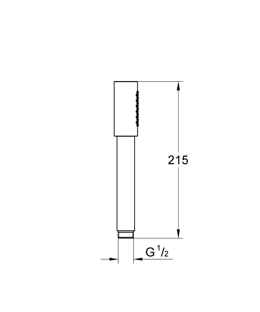 Para duș stick Grohe Rainshower Aqua Phantom Black — 2