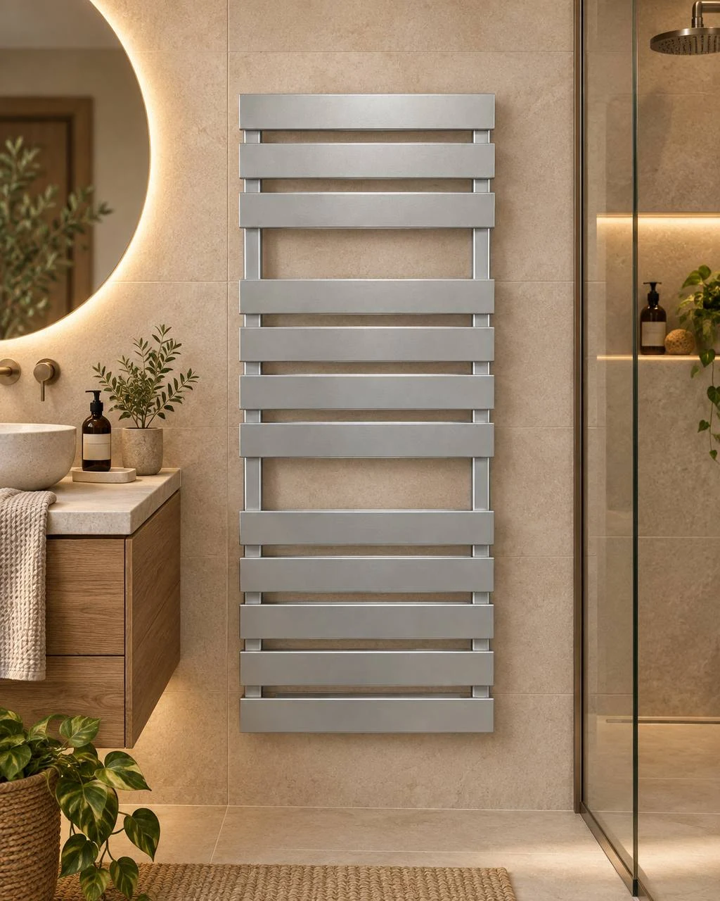 Полотенцесушитель RIDEA 450 x 1180 Никель — 3