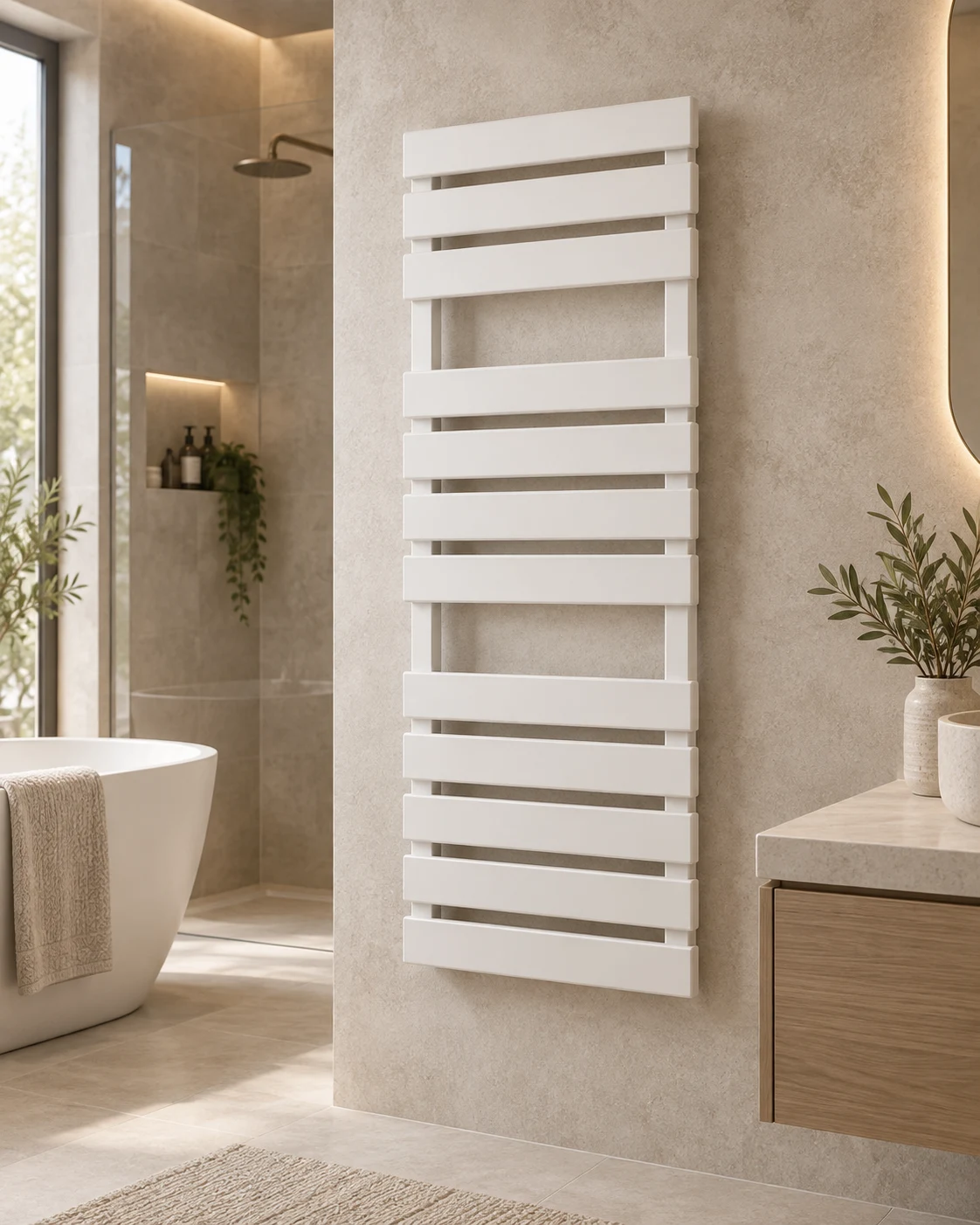 Radiator baie Aluminiu RIDEA 450 x 1180 Rettangolo — 2
