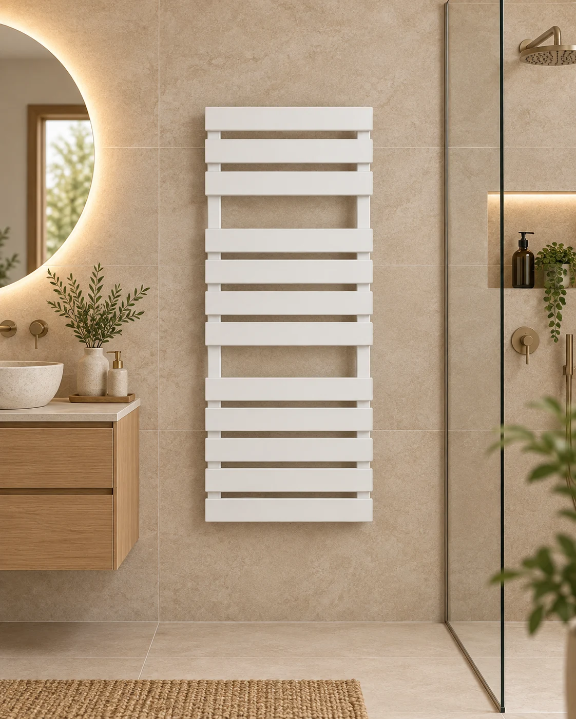 Radiator baie Aluminiu RIDEA 450 x 1180 Rettangolo — 3