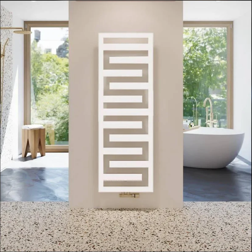 Radiator baie din otel Zehnder Tetris  900x500mm Alpine White — vedere 2