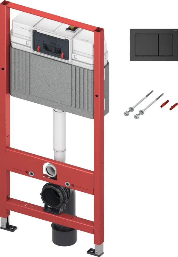 Rama pentru suspendarea WC Tece TECEBase 3 in 1 + clapeta Matt Black