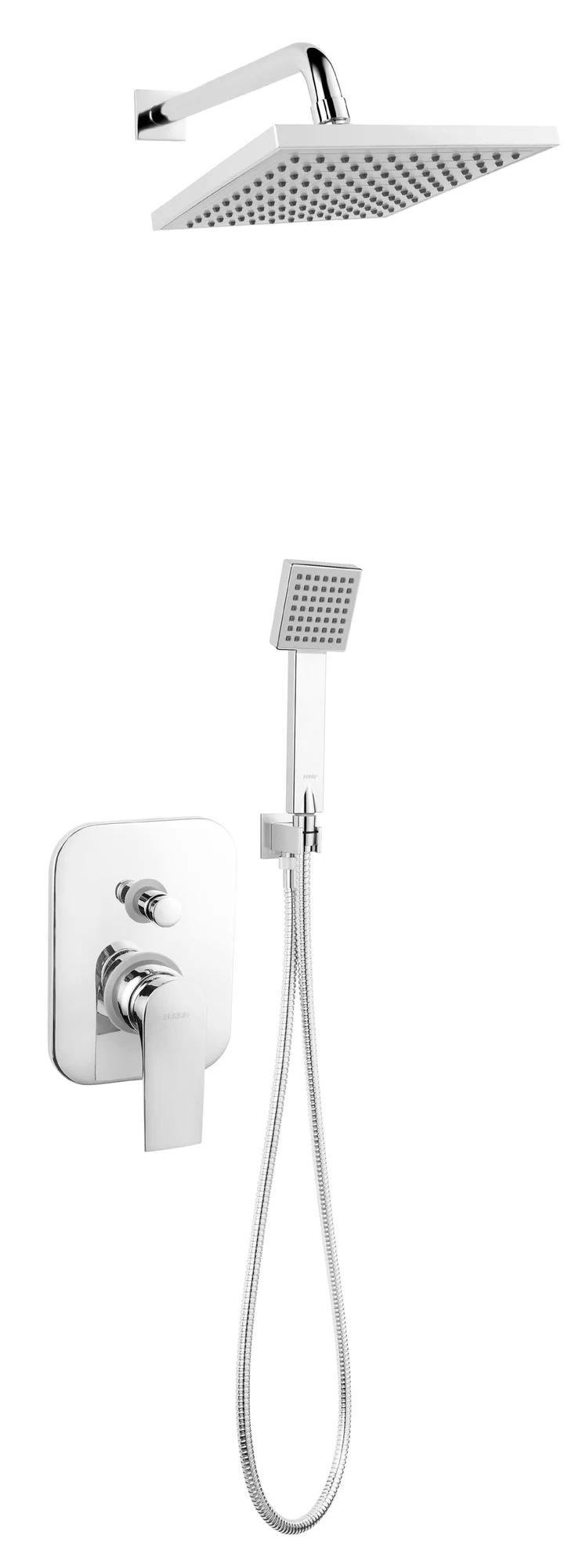 Set de duș îngropat Ferro Squerto SET-SQ1-P + corp instalare — 1