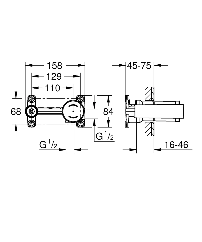 Монтажная часть для смесителя для умывальника Grohe 23571000 — вид 5