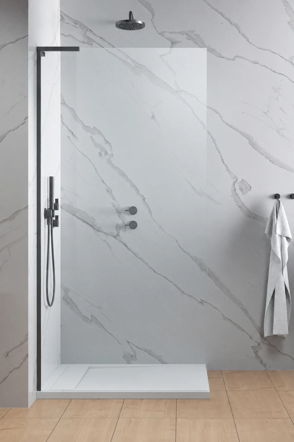 Душевая перегородка Radaway Walk-In Modo SL Brushed Gunmetal II 120 cm h=200 Левая