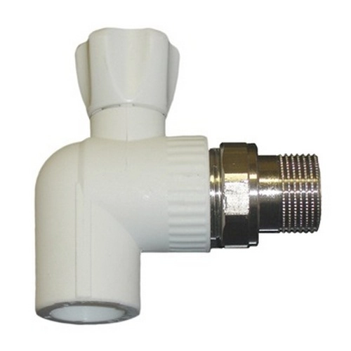 Кран полипропиленовый PPR 20x1/2M  ASG угловой — 1