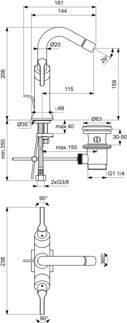 Baterie bideu Ideal Standard Atelier Joy Neo- — 6