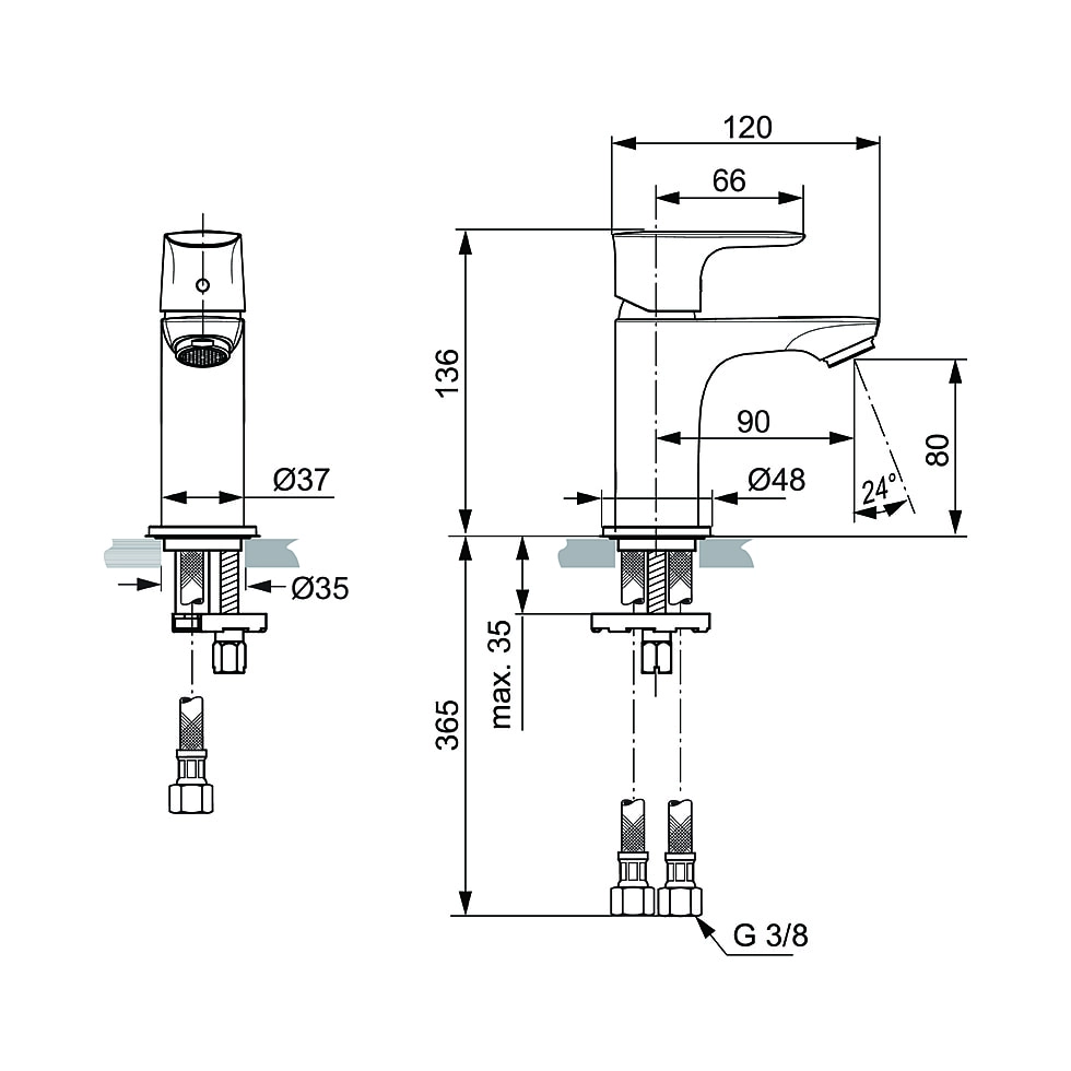 Baterie lavoar Ideal Standard Atelier Connect Air Piccolo — 4