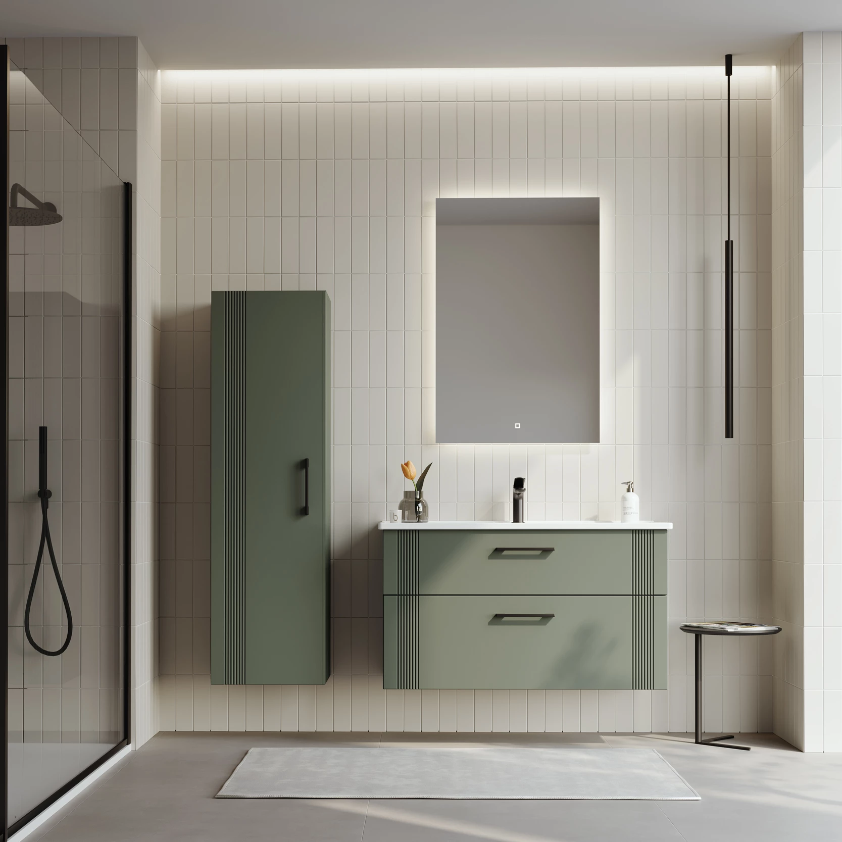 Mobilier de baie ORKA Bari 85 Green