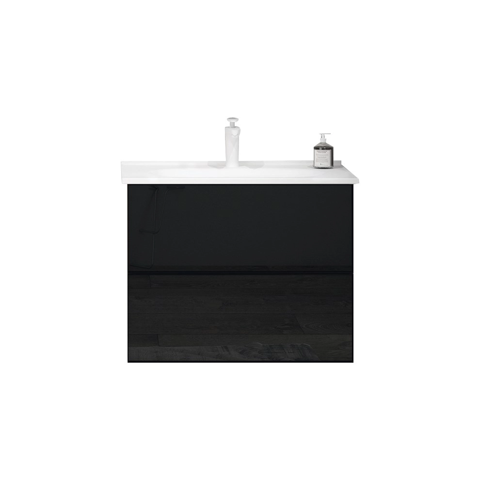 Lavoar cu dulap ORKA Lucca 80 Legnano blackglass — 3