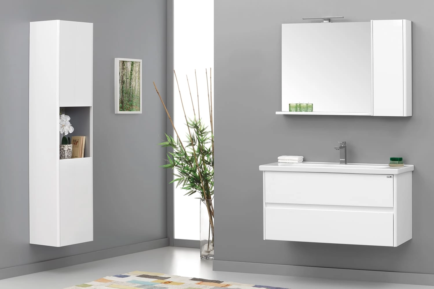 Lavoar cu dulap ORKA Duden 80 White