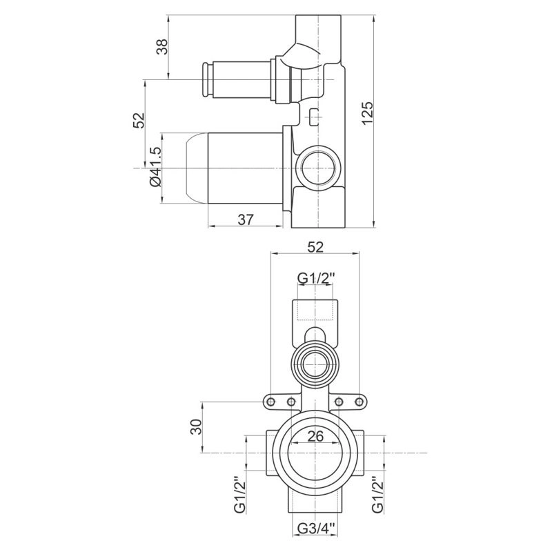 Set instalare baterie duș încastrată Herz UH00368B — 2