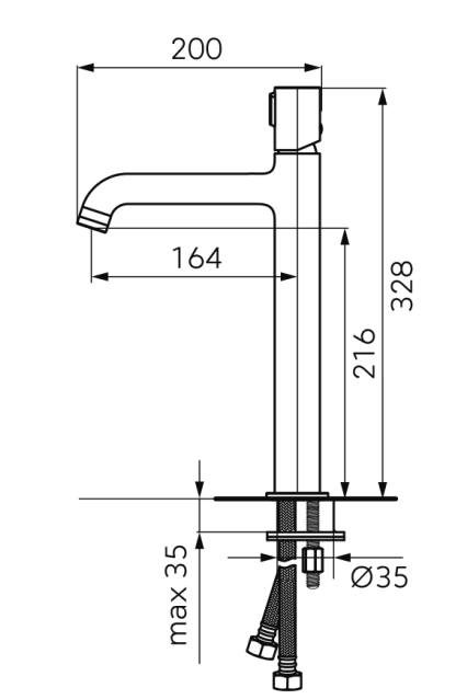 Смеситель для раковины высокий FDesign Meandro — 2