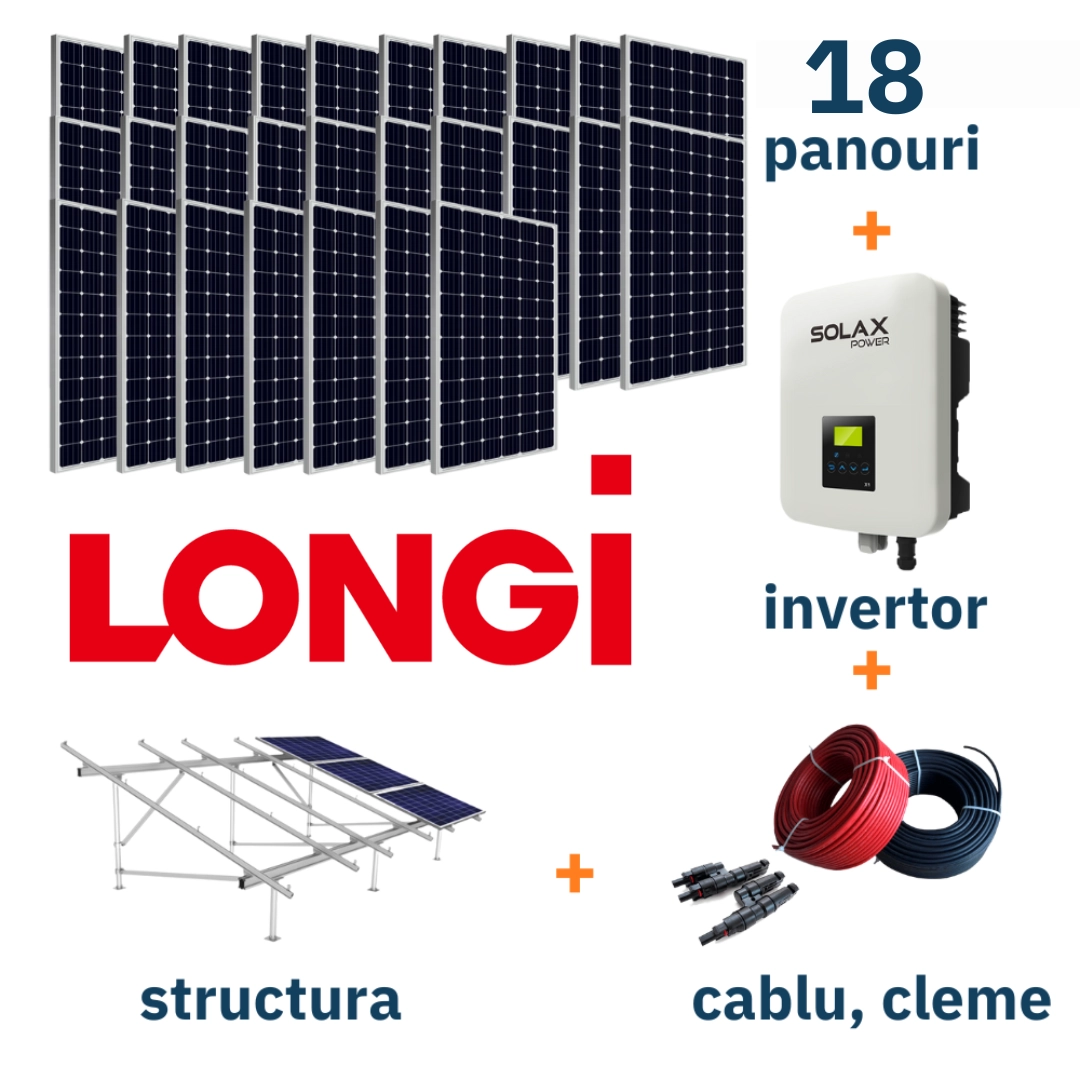 Солнечная электростанция LONGI On-Grid (Мощность 10,08 кВт, трехфазная) Под ключ!
