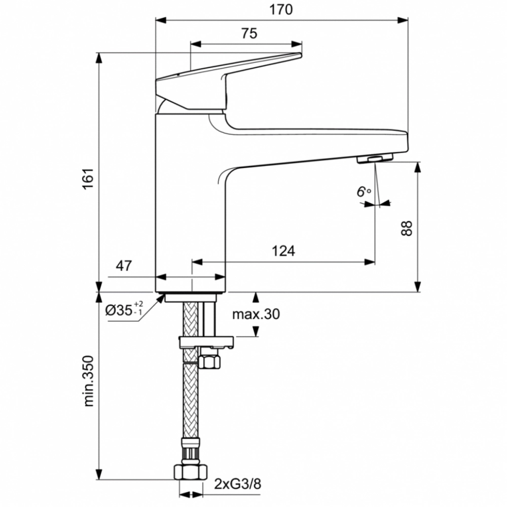 Смеситель для раковины Ideal Standard Ceraplan Chrome — 5