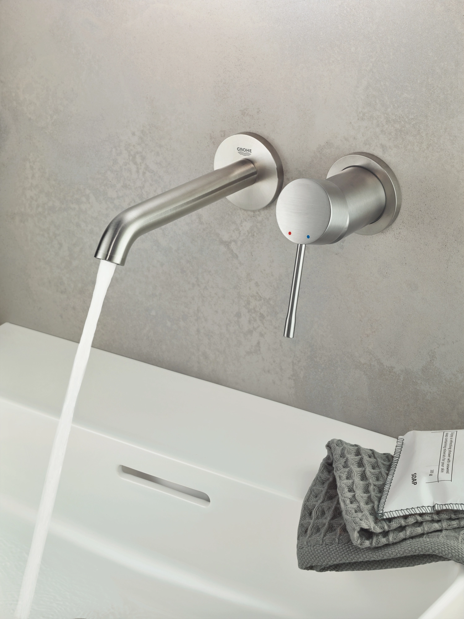 Смеситель встраиваемый для раковины Grohe Essence M Supersteel — 3