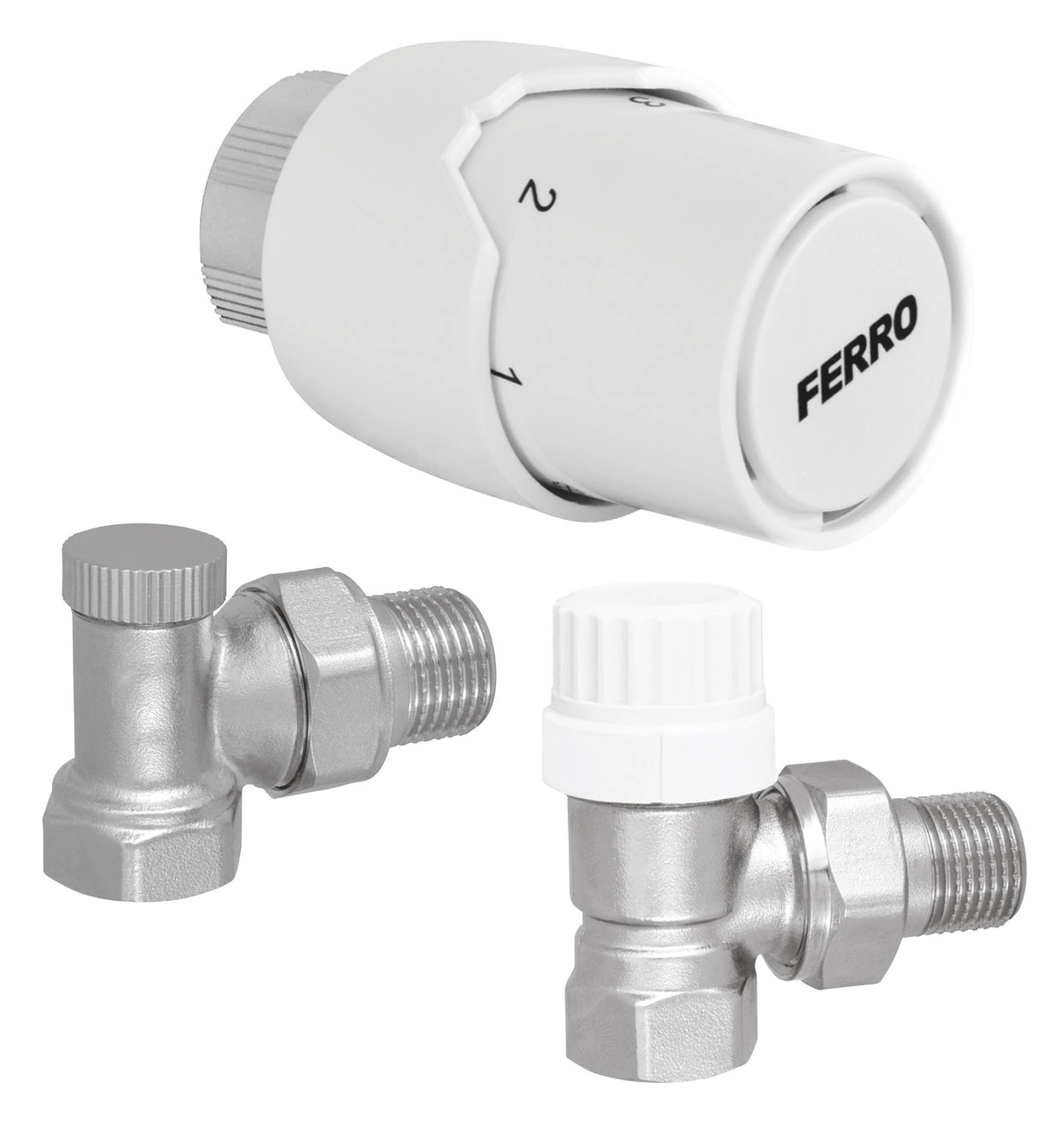 Set robinet cap termostat cu retur Ferro 1/2 ZTM21